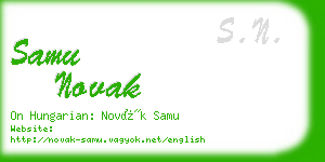 samu novak business card